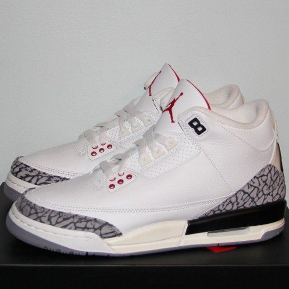 Nike Air Jordan 3 Retro GS White Cement Reimagined 4.5Y - Picture 2 of 6
